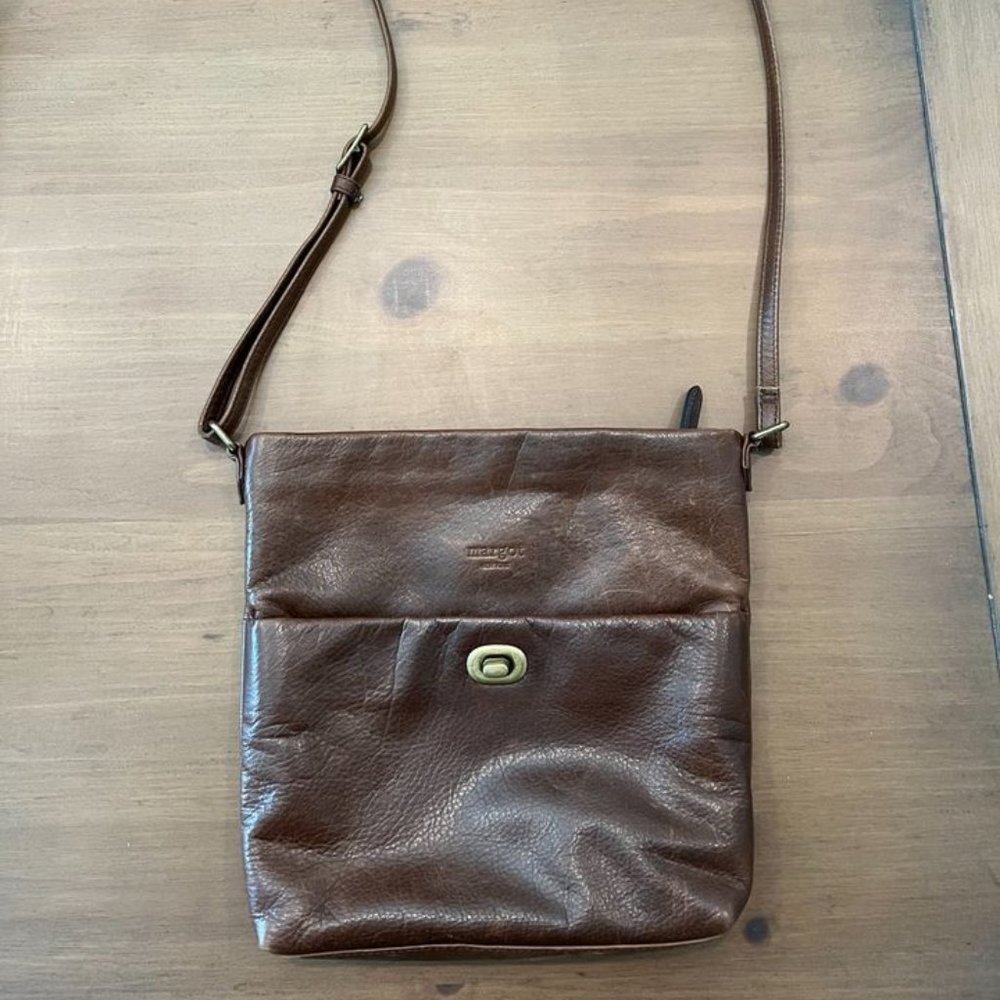 Margot Brown Leather Crossbody Bag